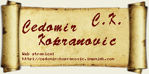 Čedomir Kopranović vizit kartica